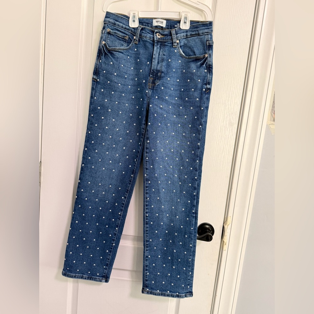 Kensie Denim Jeans with White Dots